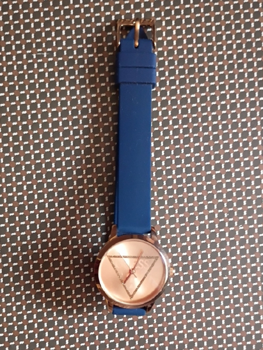 Guess Rose Gold Dial Blue Strap Women's Watch